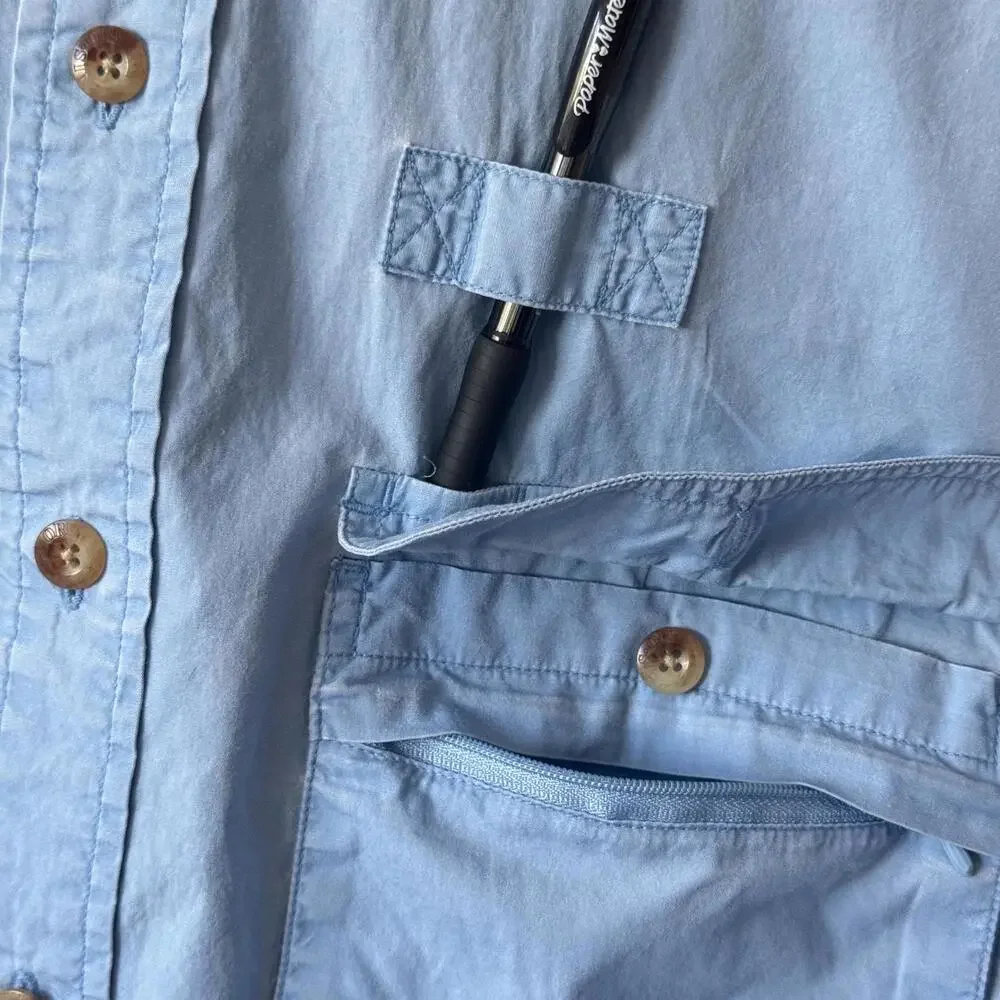 Orvis Fishing Shirt Men LG Long Sleeve Lightweight Outdoor Button Up‎ 4 Pockets - Picture 3 of 7